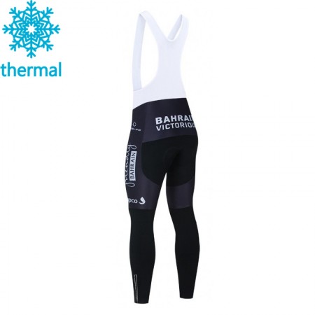 Lang Trägerhose 2021 Team Bahrain Victorious Winter Thermal Fleece N001